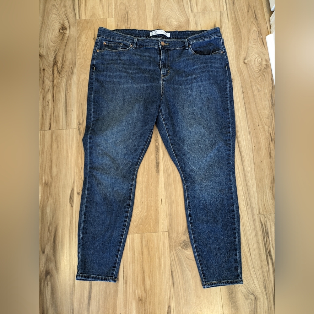 Levi's Strauss signature mid rise skinny stretch jeans women's 35x28